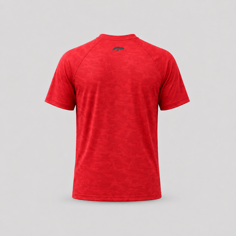 AURAUP ELEVATED CAMO WINE SHORT SLEEVE - alternate