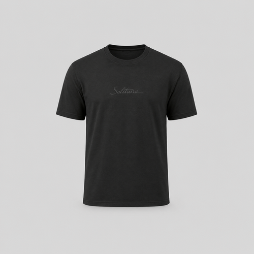 AURAUP SOLITAIRE BLACK TEE