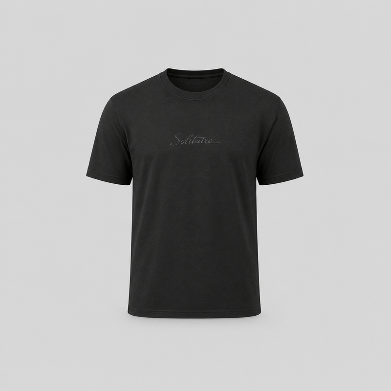 AURAUP SOLITAIRE BLACK TEE