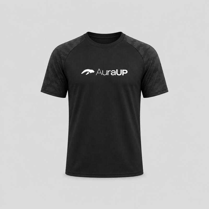 AURAUP FLEX BLACK TEE