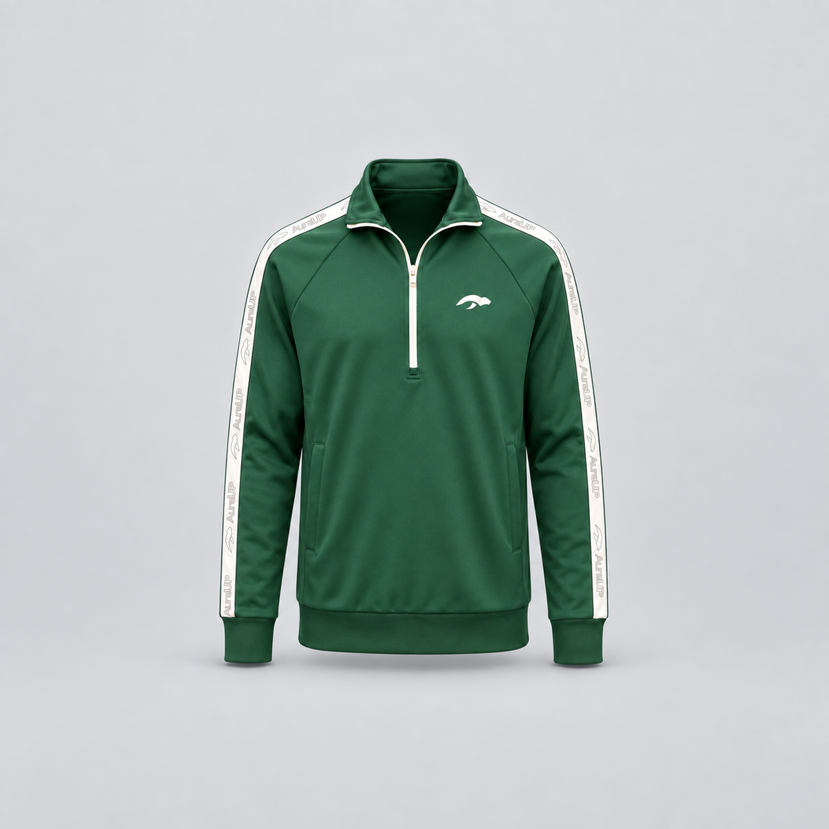 AURAUP QUATER-ZIP TRACK JACKET (GREEN)