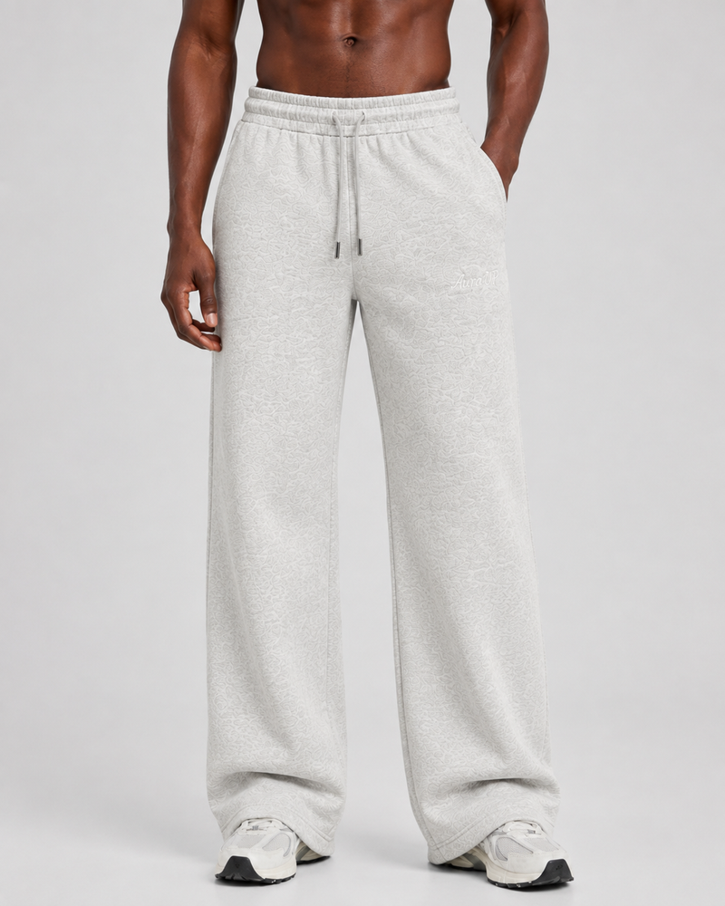 AURAUP HEATHER GREY SWEATPANTS